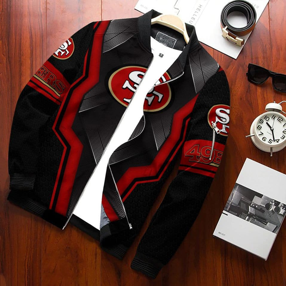 San Francisco 49ERS Bomber Jacket | NFL Team Jacket for Men & Women | Football Fan Gift
