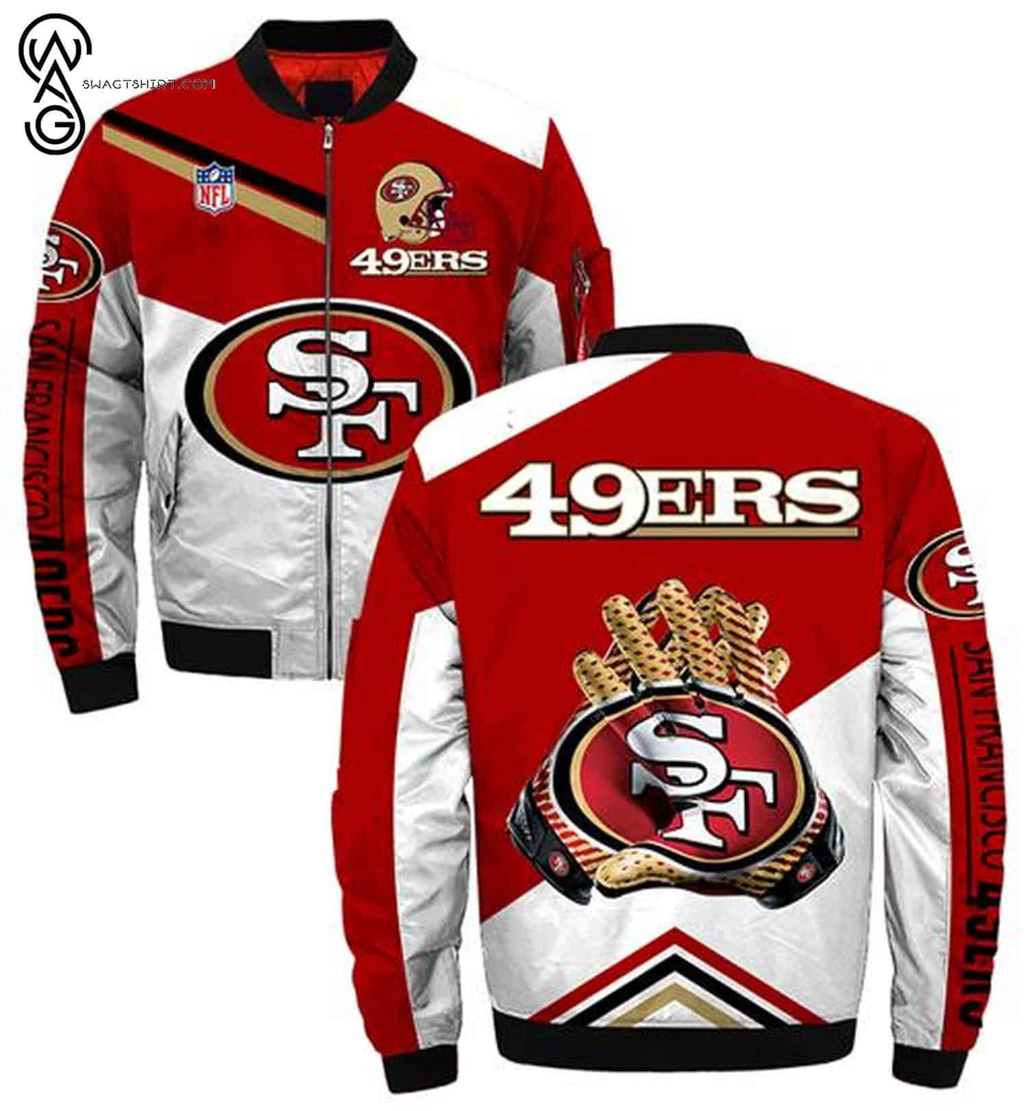 San Francisco 49ERS Bomber Jacket | NFL Team Jacket for Men & Women | Football Fan Gift