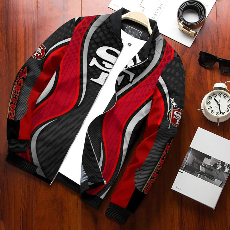 San Francisco 49ERS Bomber Jacket | NFL Team Jacket for Men & Women | Football Fan Gift