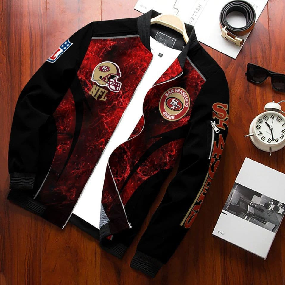San Francisco 49ERS Bomber Jacket | NFL Team Jacket for Men & Women | Football Fan Gift