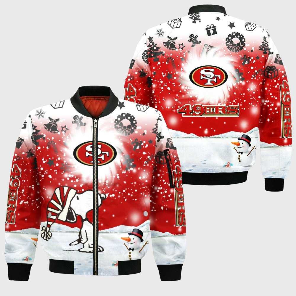 San Francisco 49ERS Bomber Jacket | NFL Team Jacket for Men & Women | Football Fan Gift