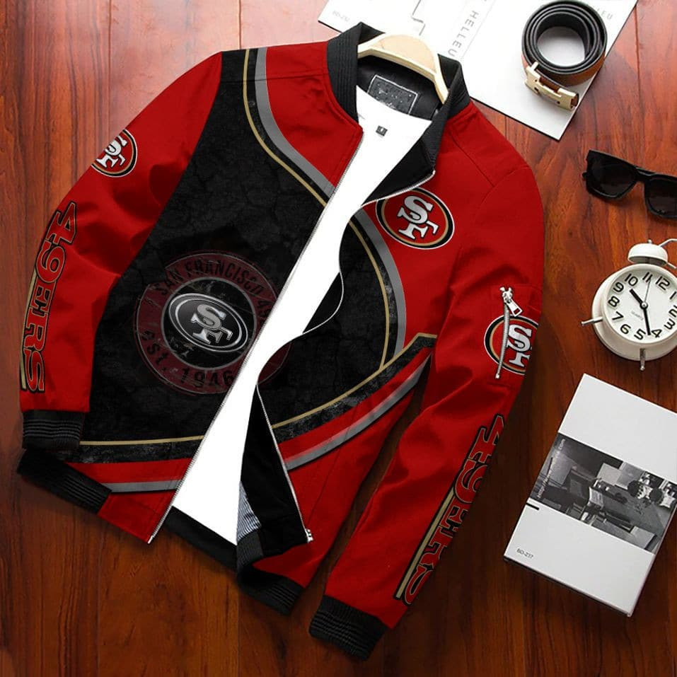 San Francisco 49ERS Bomber Jacket | NFL Team Jacket for Men & Women | Football Fan Gift