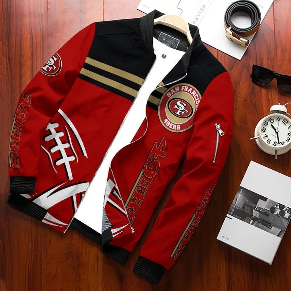 San Francisco 49ERS Bomber Jacket | NFL Team Jacket for Men & Women | Football Fan Gift
