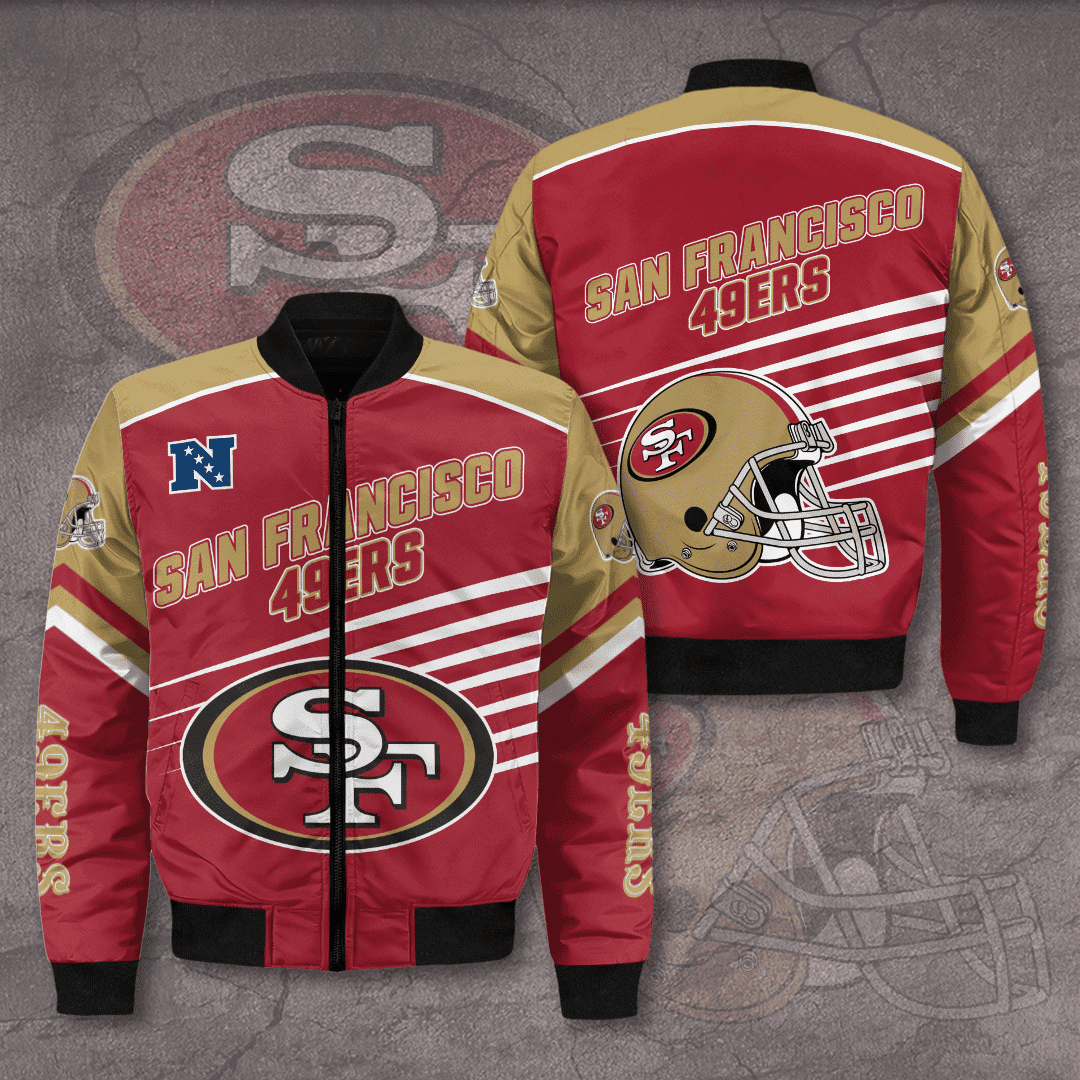 San Francisco 49ERS Bomber Jacket | NFL Team Jacket for Men & Women | Football Fan Gift
