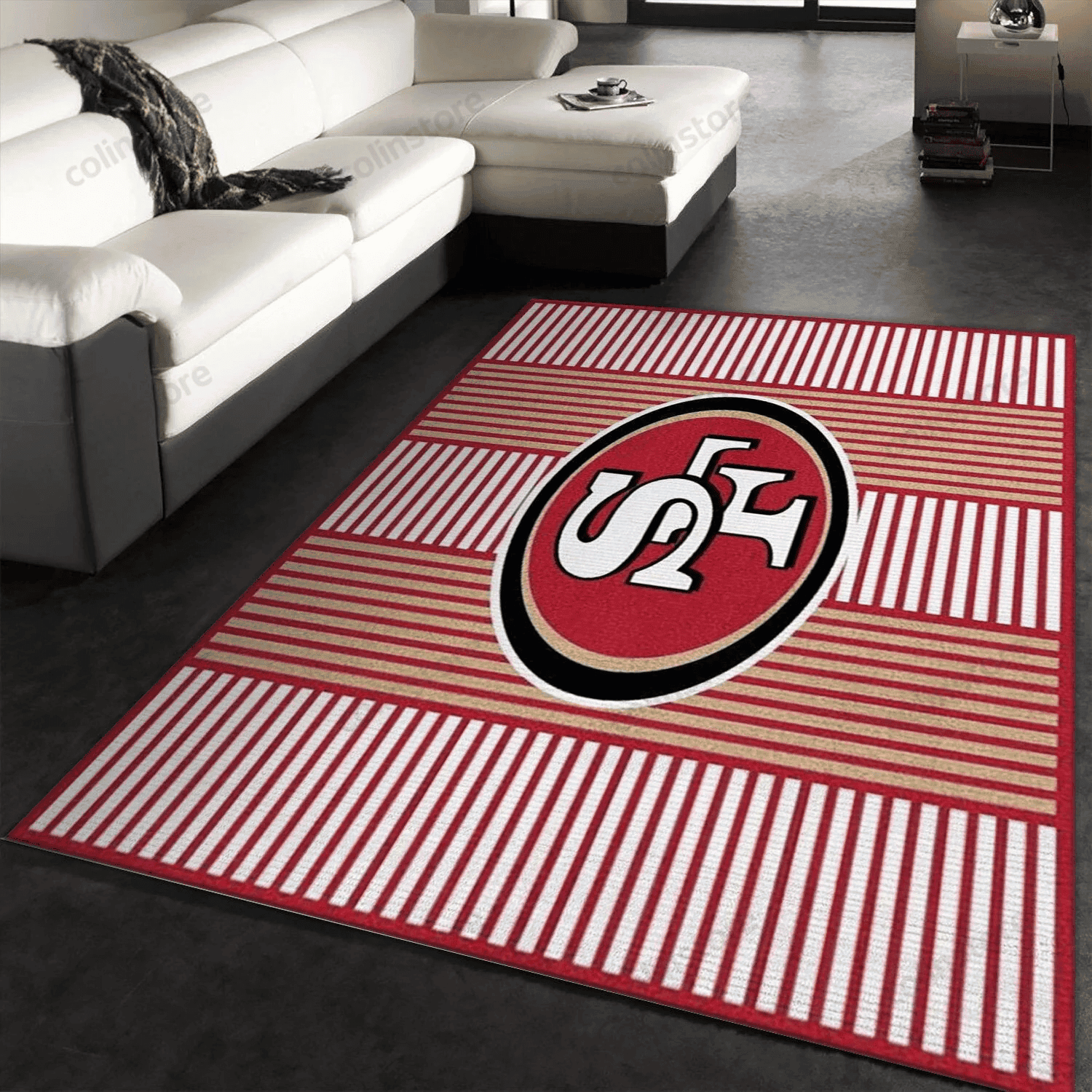 San Francisco 49ers Imperial Champion Rug Rectangle Area Rug – Full Print Carpet For Living Room & Bedroom Home Decor