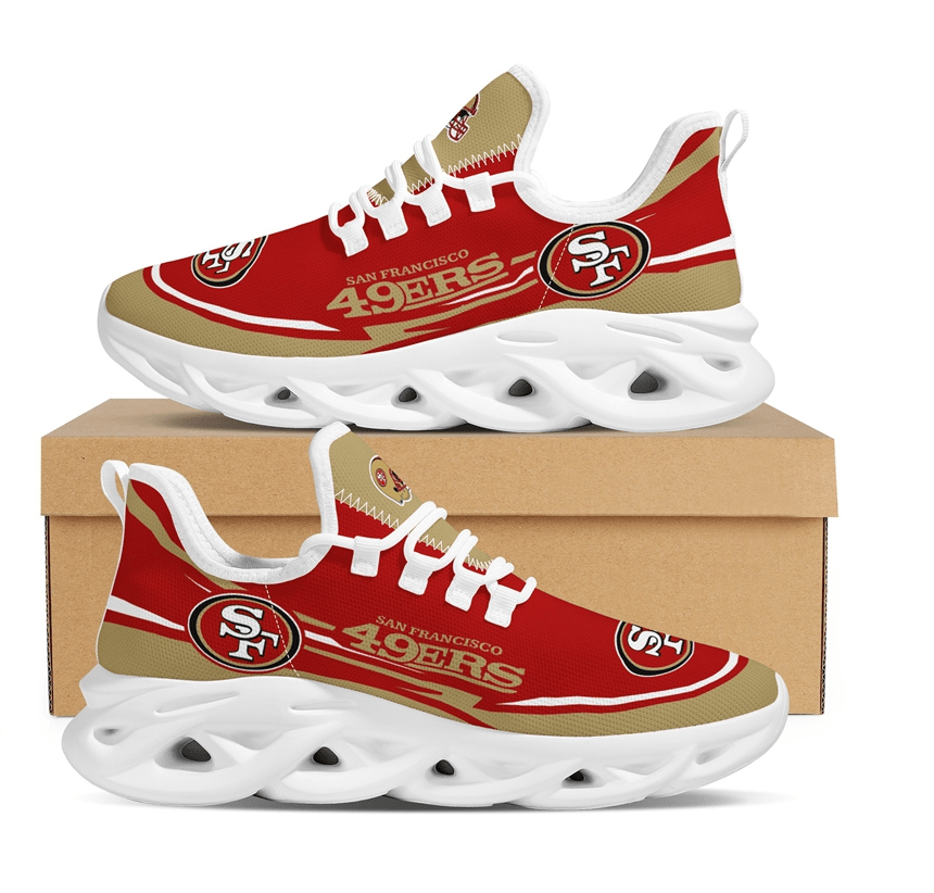 San Francisco 49ers Max Soul Shoes Sneakers for Men And Women – NFL Football Fan Shoes, Team Sneakers