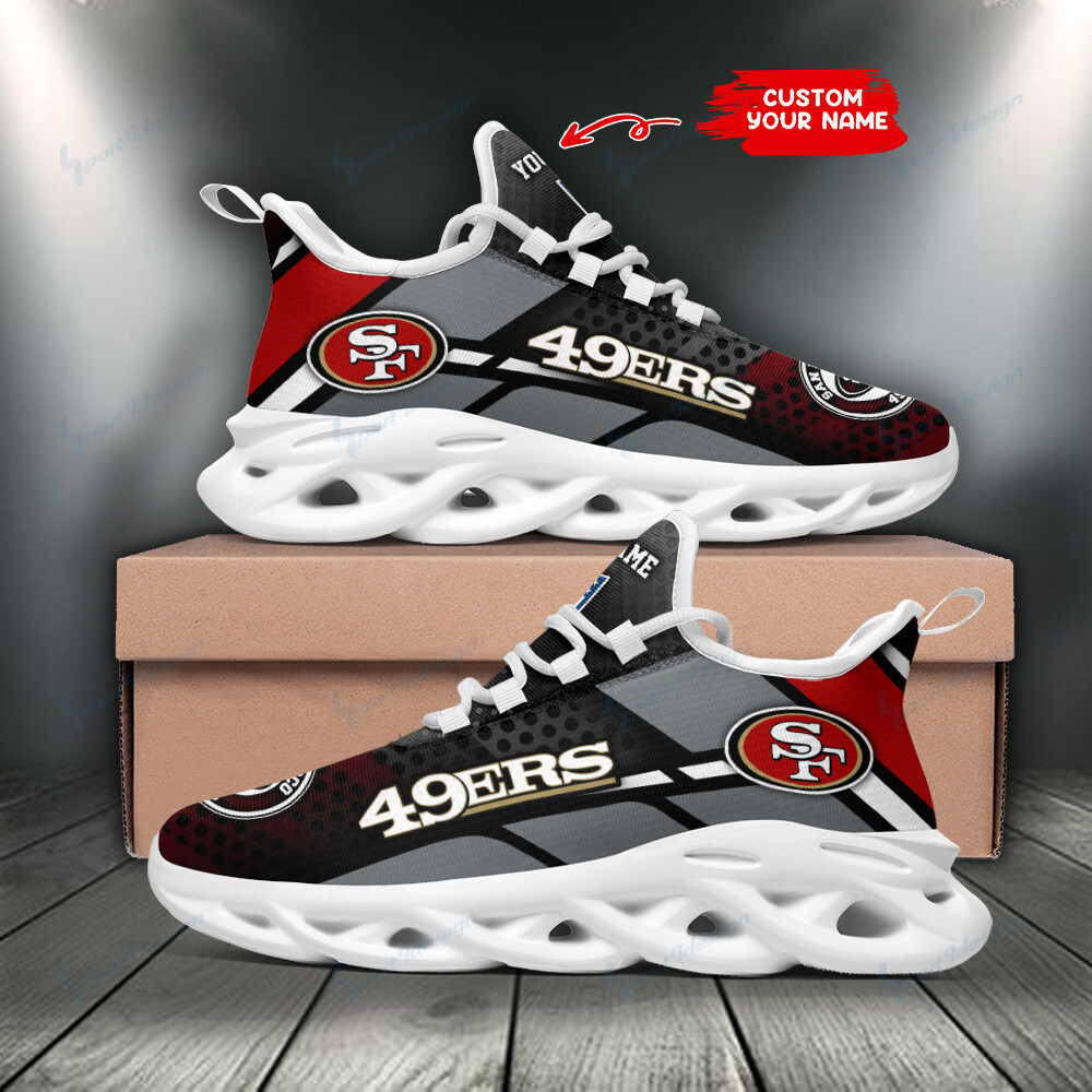 San Francisco 49ers Max Soul Shoes Sneakers for Men And Women – NFL Football Fan Shoes, Team Sneakers