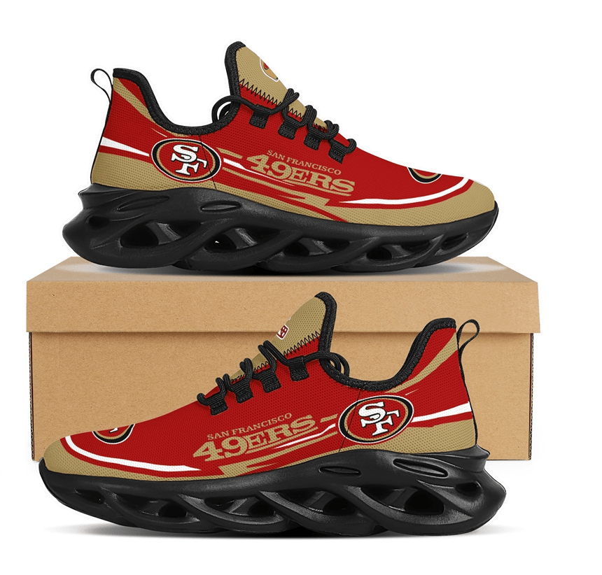 San Francisco 49ers Max Soul Shoes Sneakers for Men And Women – NFL Football Fan Shoes, Team Sneakers - Image 3