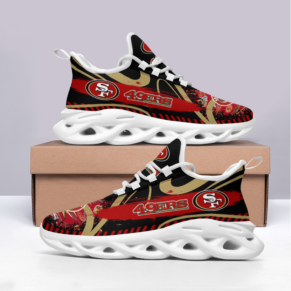 San Francisco 49ers Max Soul Shoes Sneakers for Men And Women – NFL Football Fan Shoes, Team Sneakers