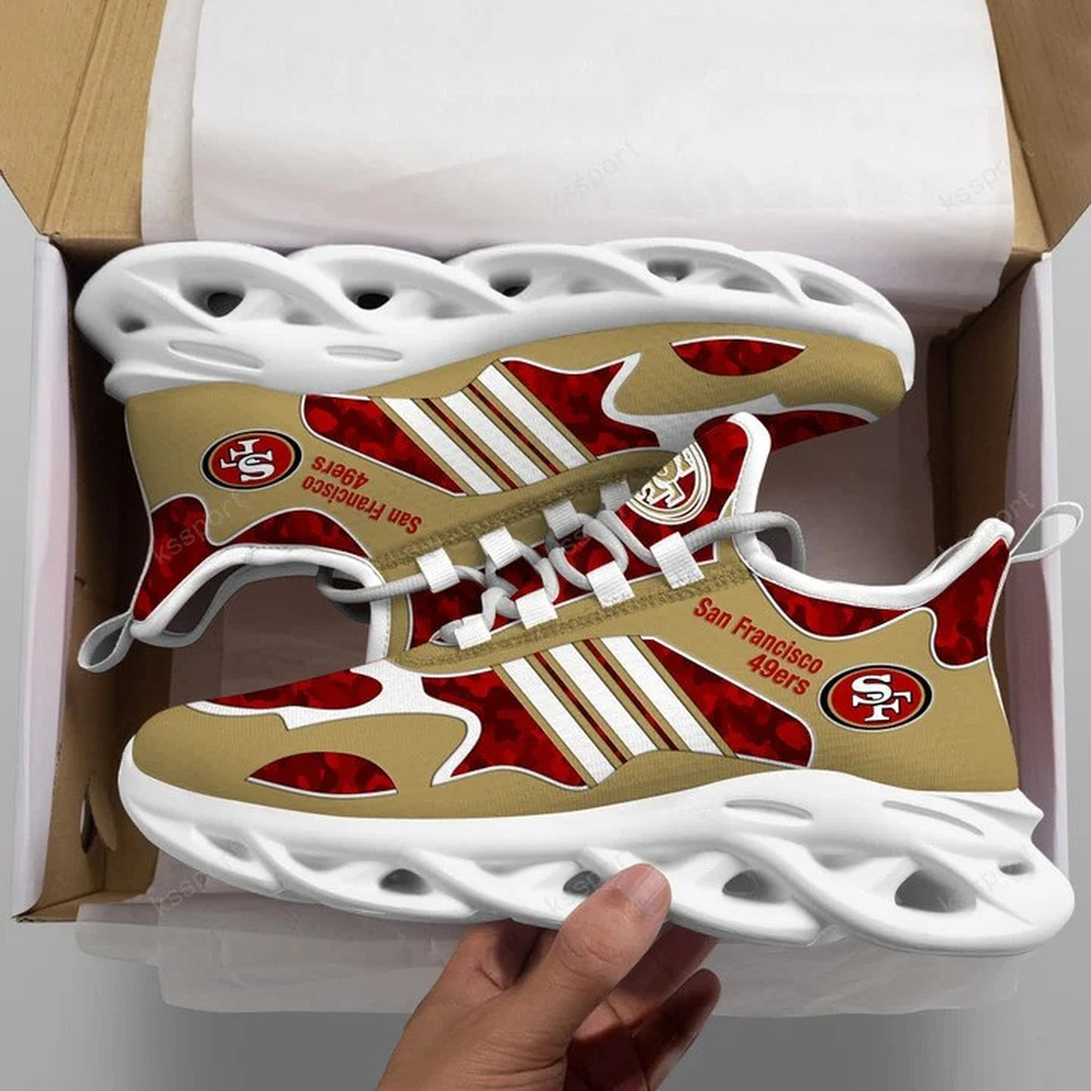 San Francisco 49ers Max Soul Shoes Sneakers for Men And Women – NFL Football Fan Shoes, Team Sneakers
