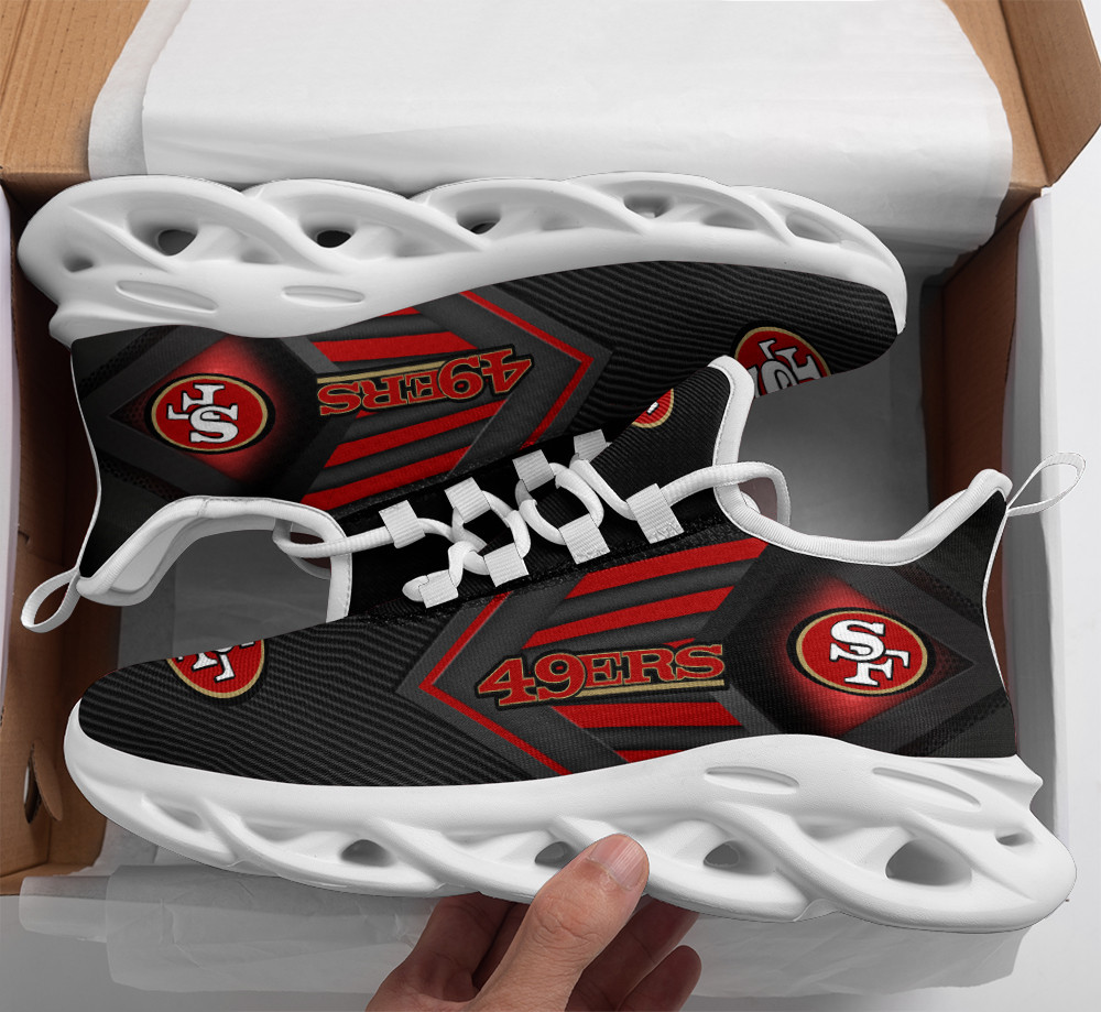 San Francisco 49ers Max Soul Shoes Sneakers for Men And Women – NFL Football Fan Shoes, Team Sneakers