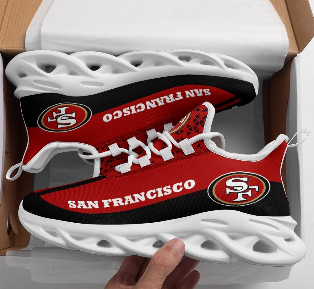 San Francisco 49ers Max Soul Shoes Sneakers for Men And Women – NFL Football Fan Shoes, Team Sneakers