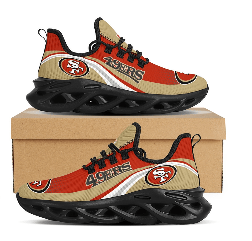 San Francisco 49ers Max Soul Shoes Sneakers for Men And Women – NFL Football Fan Shoes, Team Sneakers - Image 3
