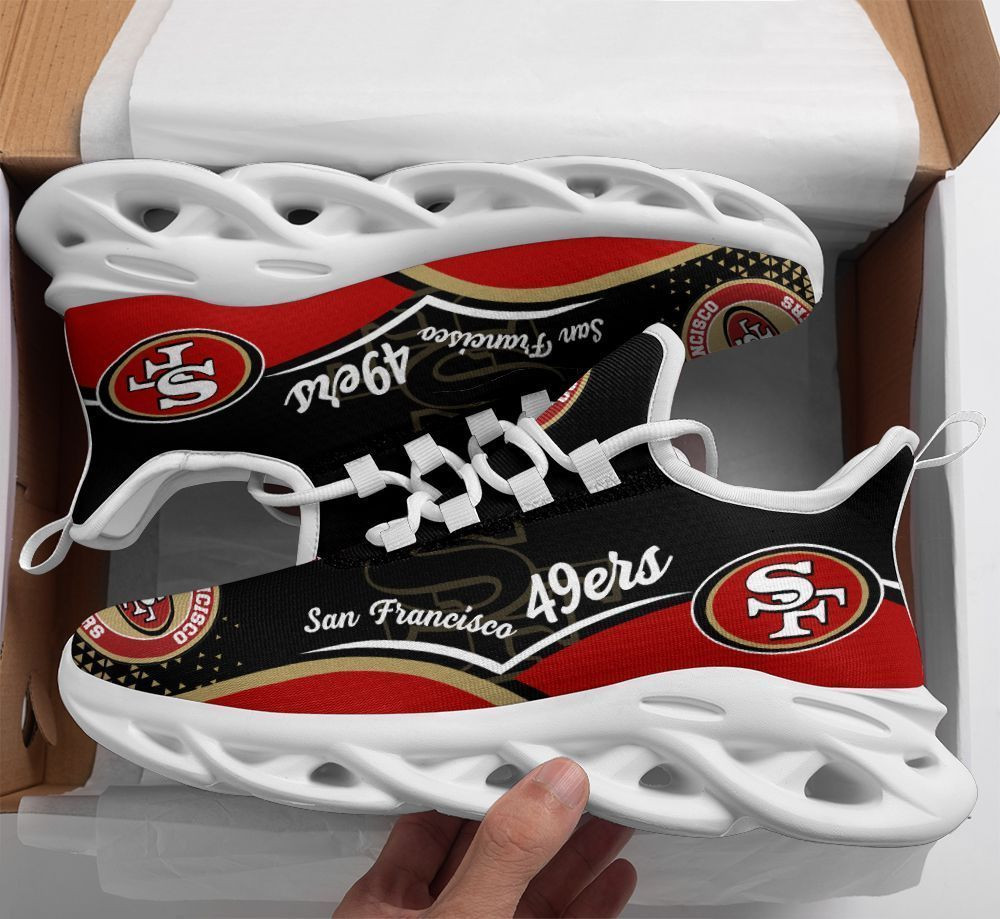 San Francisco 49ers Max Soul Shoes Sneakers for Men And Women – NFL Football Fan Shoes, Team Sneakers