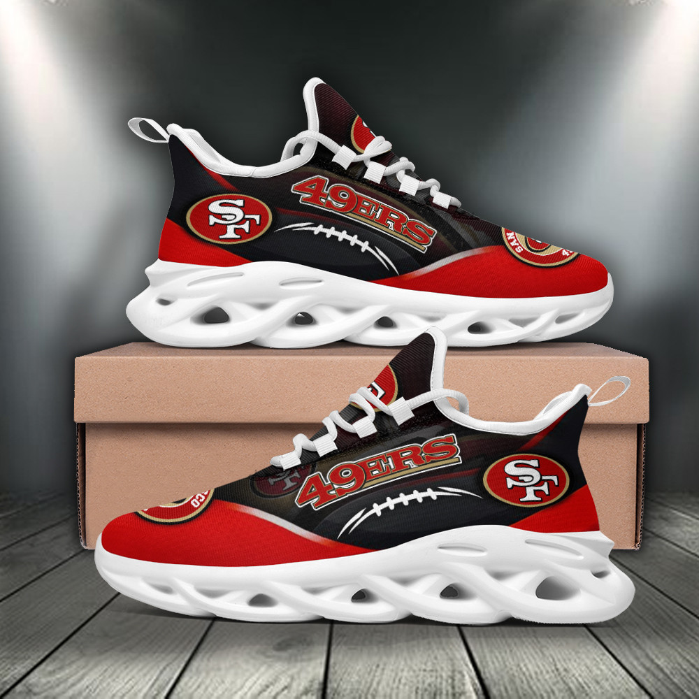 San Francisco 49ers Max Soul Shoes Sneakers for Men And Women – NFL Football Fan Shoes, Team Sneakers