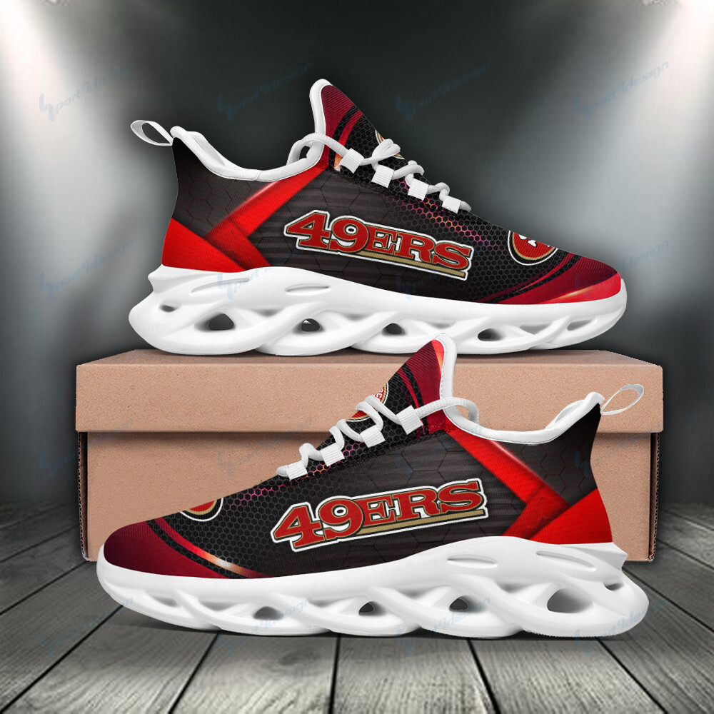 San Francisco 49ers Max Soul Shoes Sneakers for Men And Women – NFL Football Fan Shoes, Team Sneakers