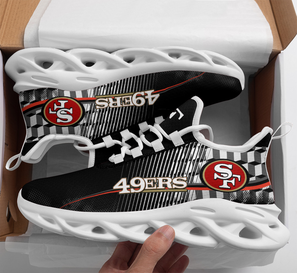San Francisco 49ers Max Soul Shoes Sneakers for Men And Women – NFL Football Fan Shoes, Team Sneakers