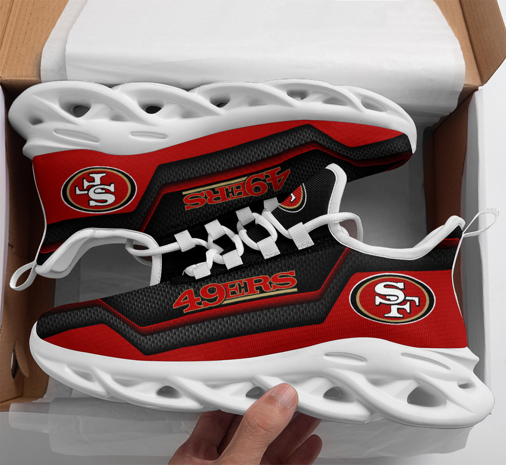 San Francisco 49ers Max Soul Shoes Sneakers for Men And Women – NFL Football Fan Shoes, Team Sneakers