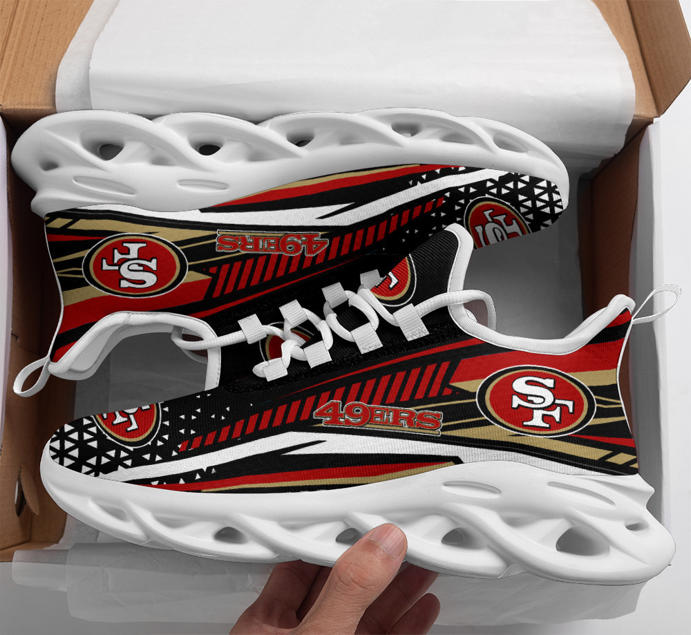 San Francisco 49ers Max Soul Shoes Sneakers for Men And Women – NFL Football Fan Shoes, Team Sneakers