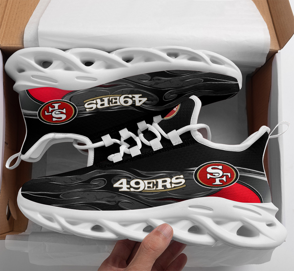 San Francisco 49ers Max Soul Shoes Sneakers for Men And Women – NFL Football Fan Shoes, Team Sneakers