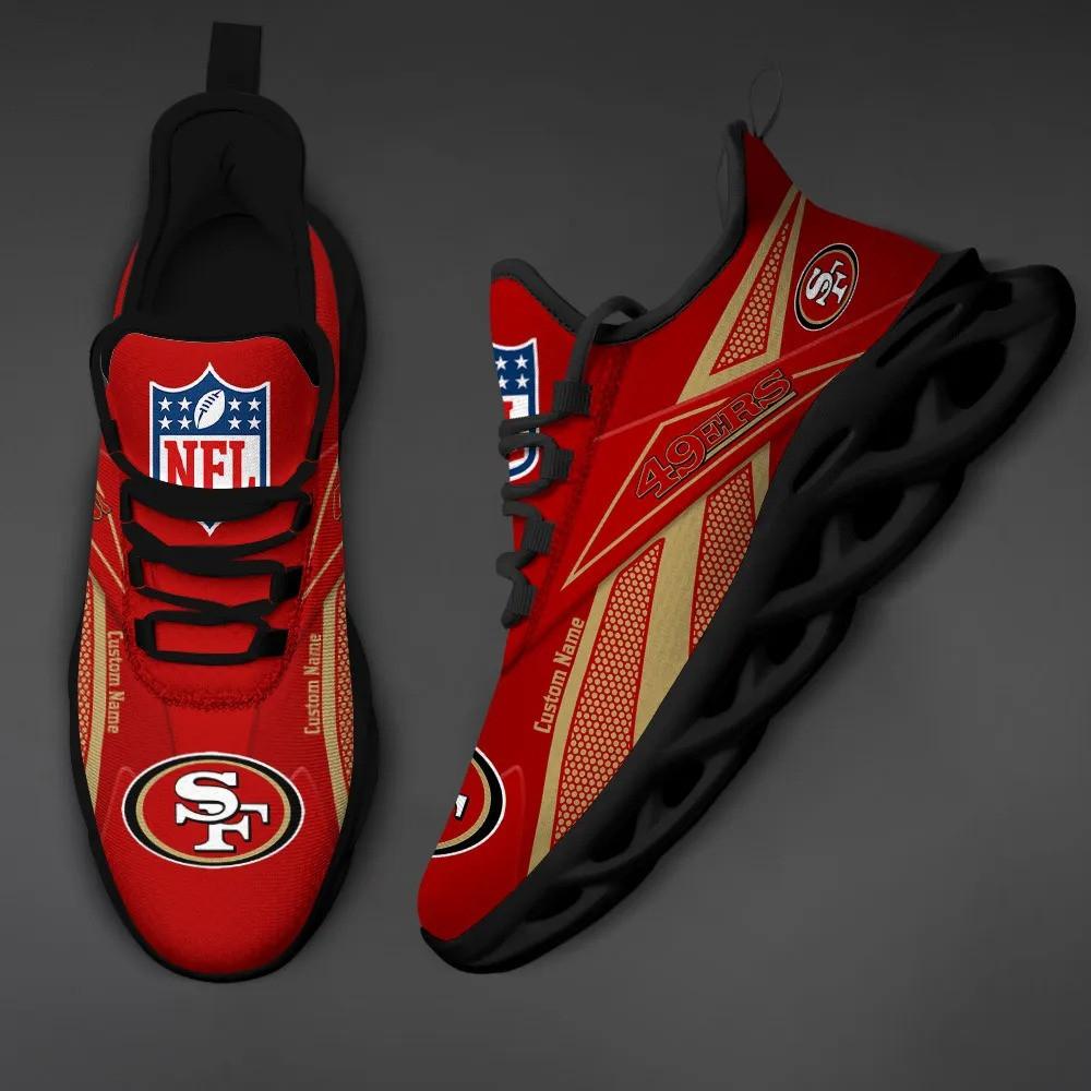 San Francisco 49ers Max Soul Shoes Sneakers for Men And Women – NFL Football Fan Shoes, Team Sneakers - Image 4