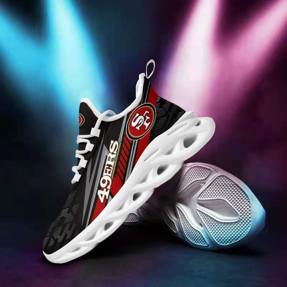 San Francisco 49ers Max Soul Shoes Sneakers for Men And Women – NFL Football Fan Shoes, Team Sneakers
