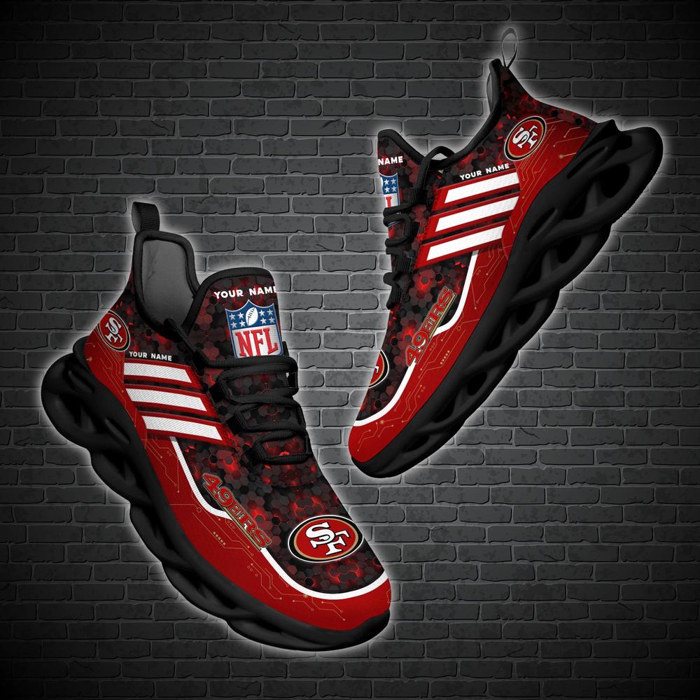 San Francisco 49ers Max Soul Shoes Sneakers for Men And Women – NFL Football Fan Shoes, Team Sneakers - Image 3