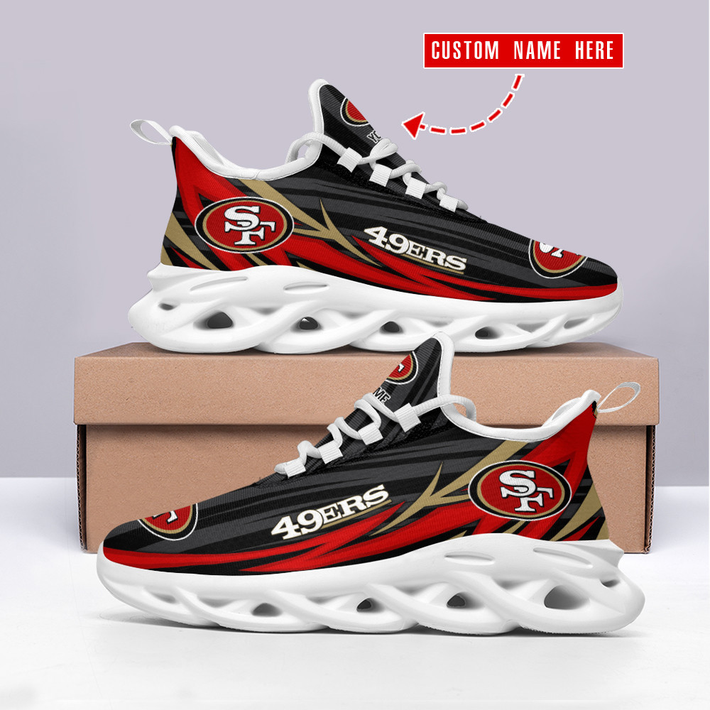 San Francisco 49ers Max Soul Shoes Sneakers for Men And Women – NFL Football Fan Shoes, Team Sneakers