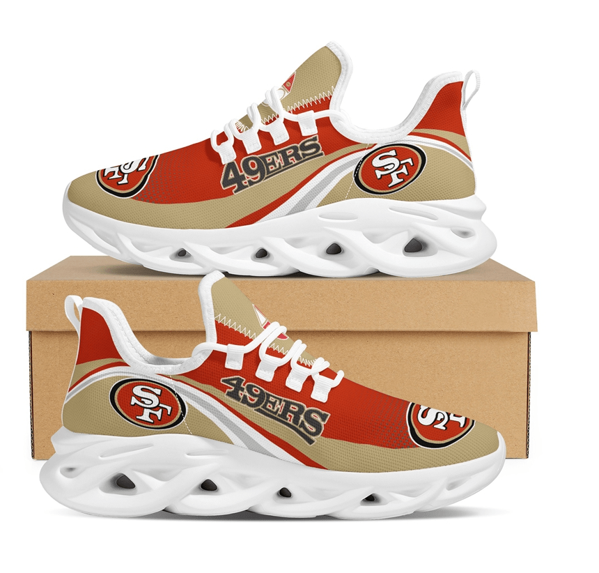 San Francisco 49ers Max Soul Shoes Sneakers for Men And Women – NFL Football Fan Shoes, Team Sneakers