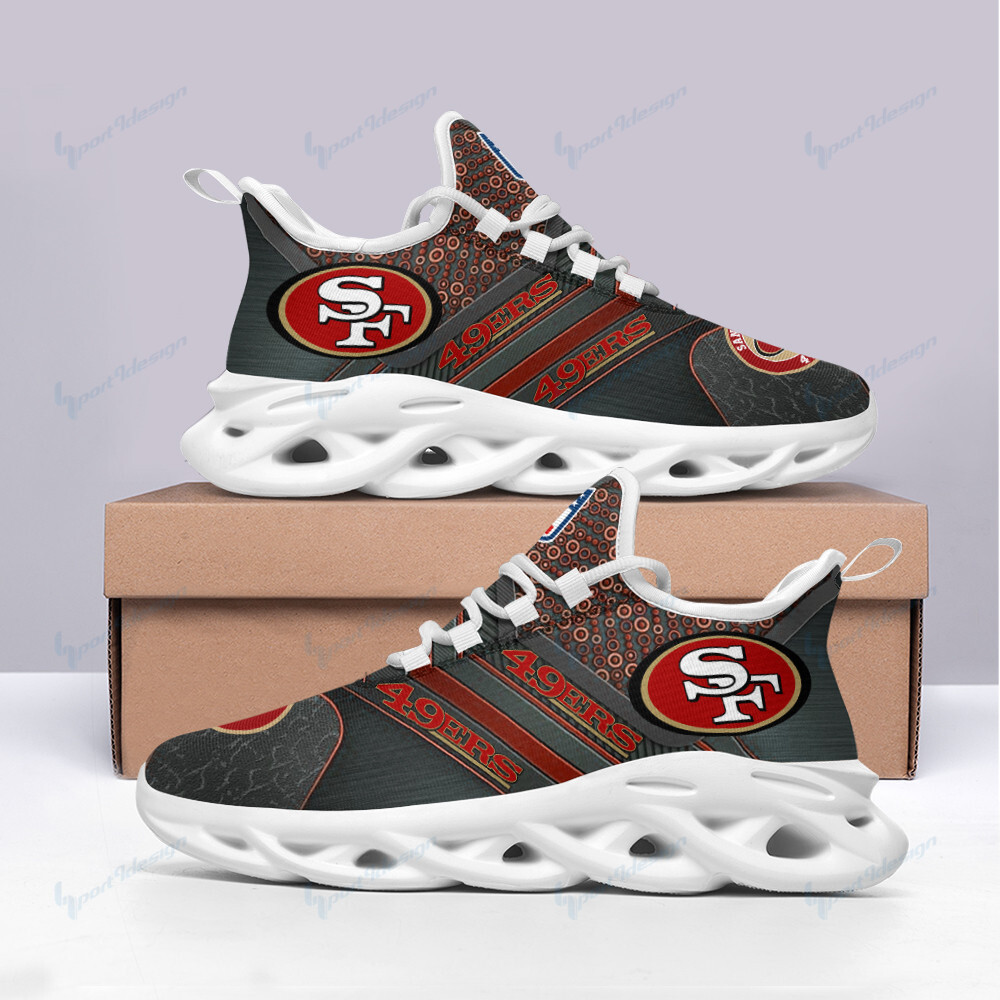 San Francisco 49ers Max Soul Shoes Sneakers for Men And Women – NFL Football Fan Shoes, Team Sneakers