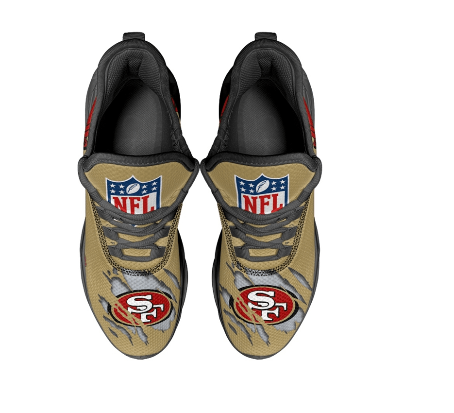San Francisco 49ers Max Soul Shoes Sneakers for Men And Women – NFL Football Fan Shoes, Team Sneakers - Image 5