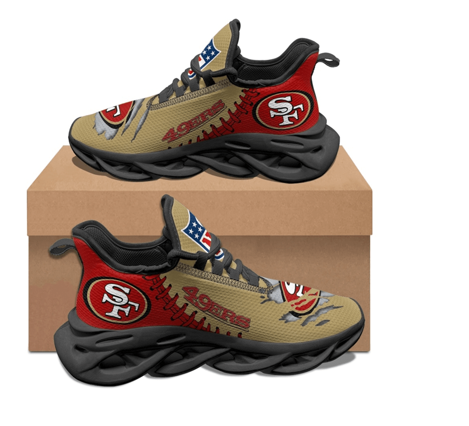 San Francisco 49ers Max Soul Shoes Sneakers for Men And Women – NFL Football Fan Shoes, Team Sneakers - Image 3