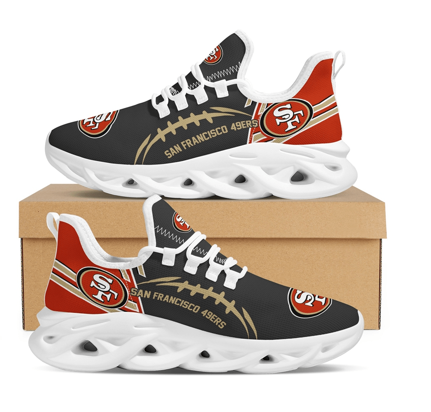 San Francisco 49ers Max Soul Shoes Sneakers for Men And Women – NFL Football Fan Shoes, Team Sneakers - Image 3