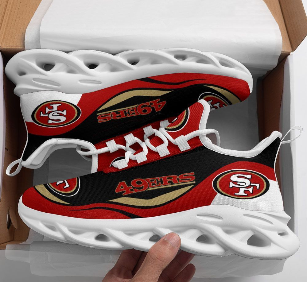 San Francisco 49ers Max Soul Shoes Sneakers for Men And Women – NFL Football Fan Shoes, Team Sneakers