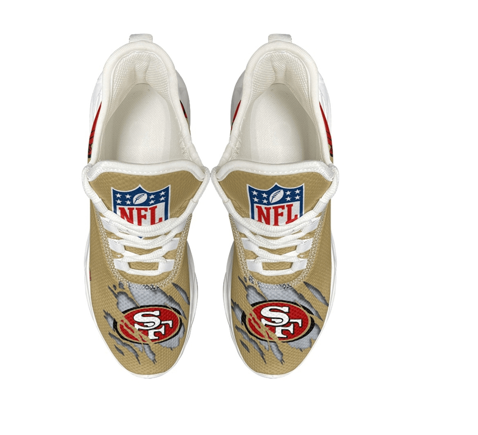 San Francisco 49ers Max Soul Shoes Sneakers for Men And Women – NFL Football Fan Shoes, Team Sneakers - Image 7