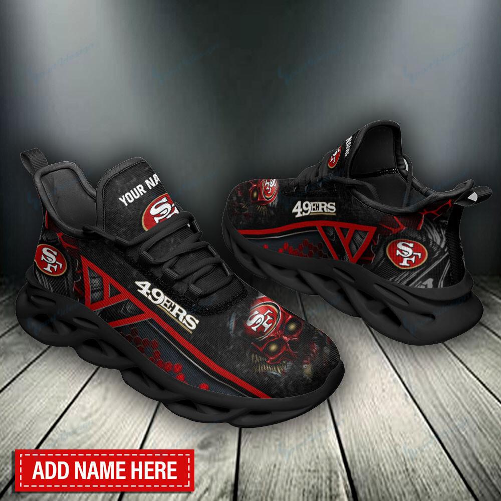 San Francisco 49ers Max Soul ShoesSneakers for Men And Women – NFL Football Fan Shoes, Team Sneakers - Image 4