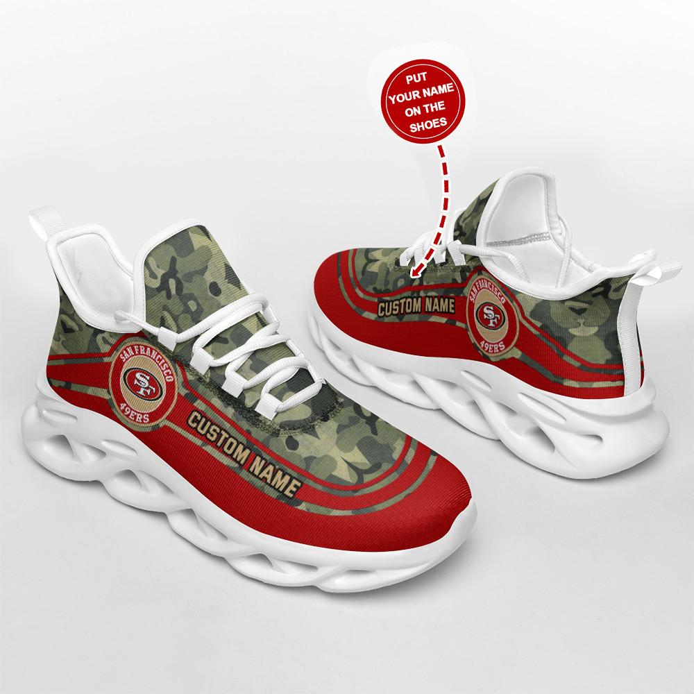 San Francisco 49ers Max Soul ShoesSneakers for Men And Women – NFL Football Fan Shoes, Team Sneakers - Image 3