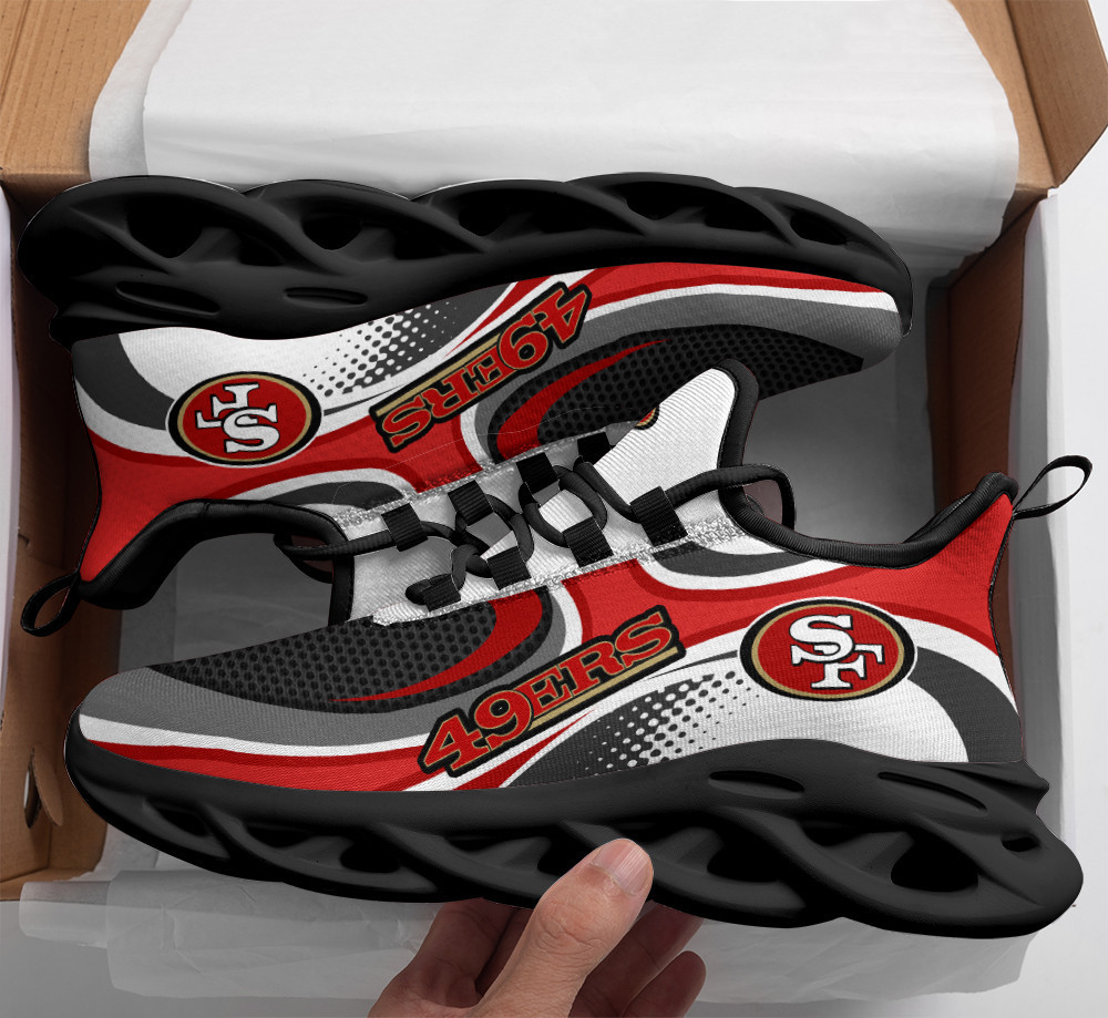 San Francisco 49ers Max Soul ShoesSneakers for Men And Women – NFL Football Fan Shoes, Team Sneakers