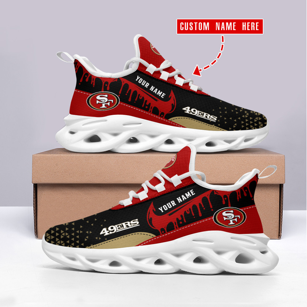 San Francisco 49ers Max Soul ShoesSneakers for Men And Women – NFL Football Fan Shoes, Team Sneakers