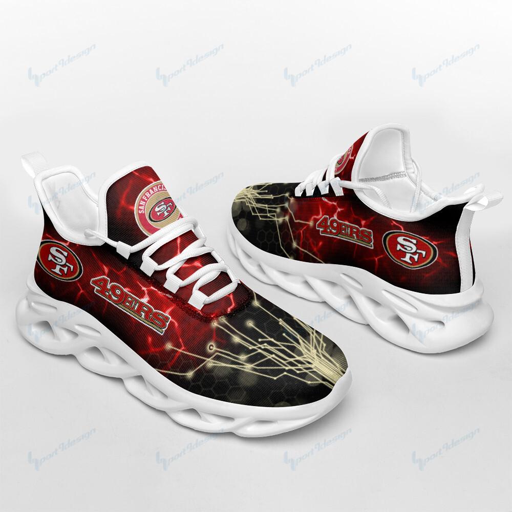 San Francisco 49ers Max Soul ShoesSneakers for Men And Women – NFL Football Fan Shoes, Team Sneakers - Image 4