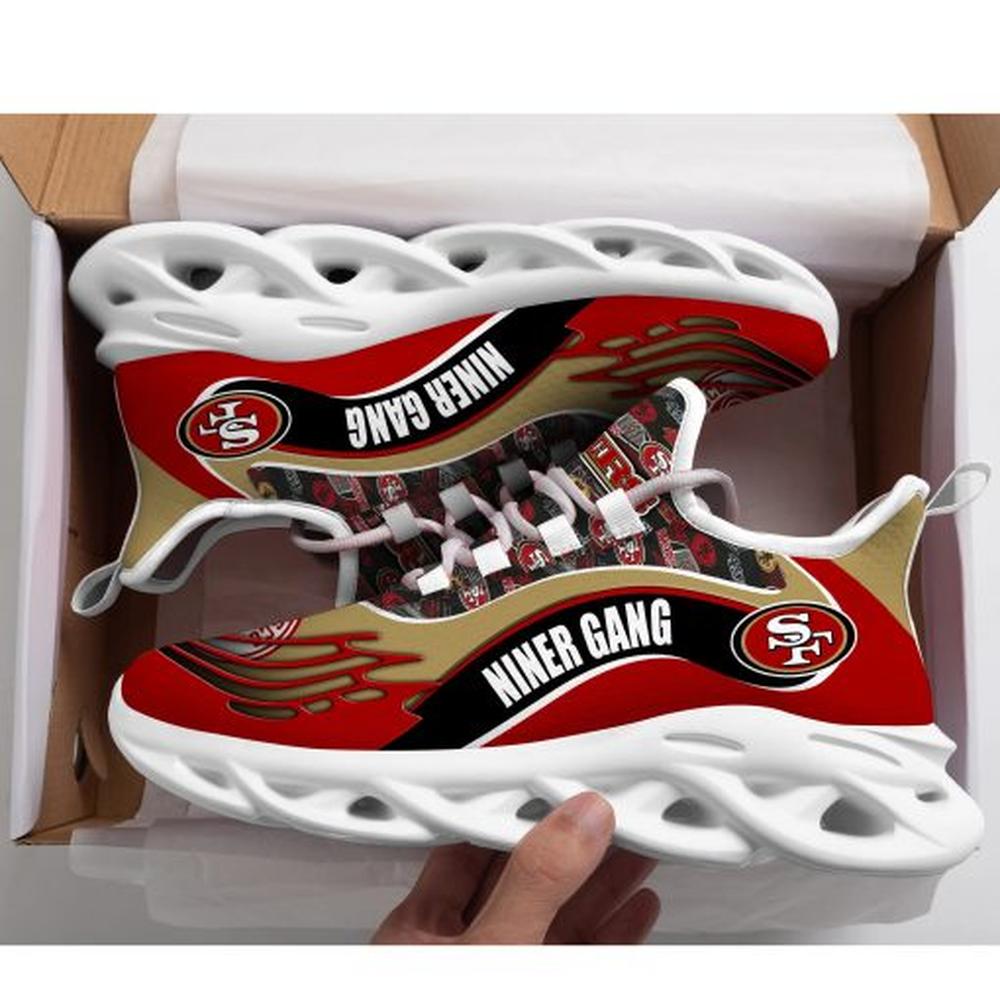 San Francisco 49ers Max Soul ShoesSneakers for Men And Women – NFL Football Fan Shoes, Team Sneakers - Image 5