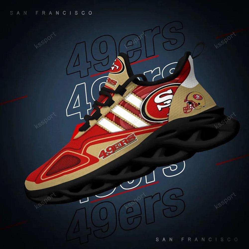 San Francisco 49ers Max Soul ShoesSneakers for Men And Women – NFL Football Fan Shoes, Team Sneakers - Image 3