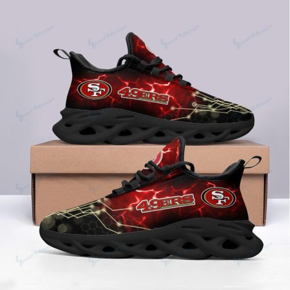 San Francisco 49ers Max Soul ShoesSneakers for Men And Women – NFL Football Fan Shoes, Team Sneakers - Image 5