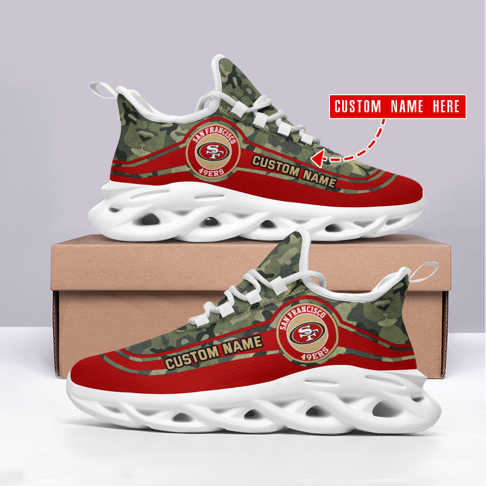 San Francisco 49ers Max Soul ShoesSneakers for Men And Women – NFL Football Fan Shoes, Team Sneakers