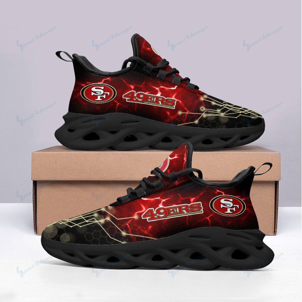 San Francisco 49ers Max Soul ShoesSneakers for Men And Women – NFL Football Fan Shoes, Team Sneakers