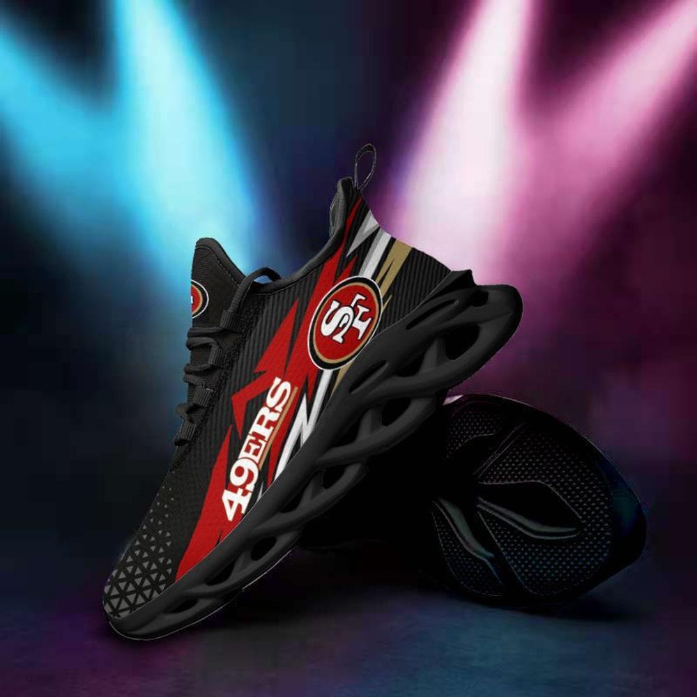 San Francisco 49ers Max Soul ShoesSneakers for Men And Women – NFL Football Fan Shoes, Team Sneakers - Image 4