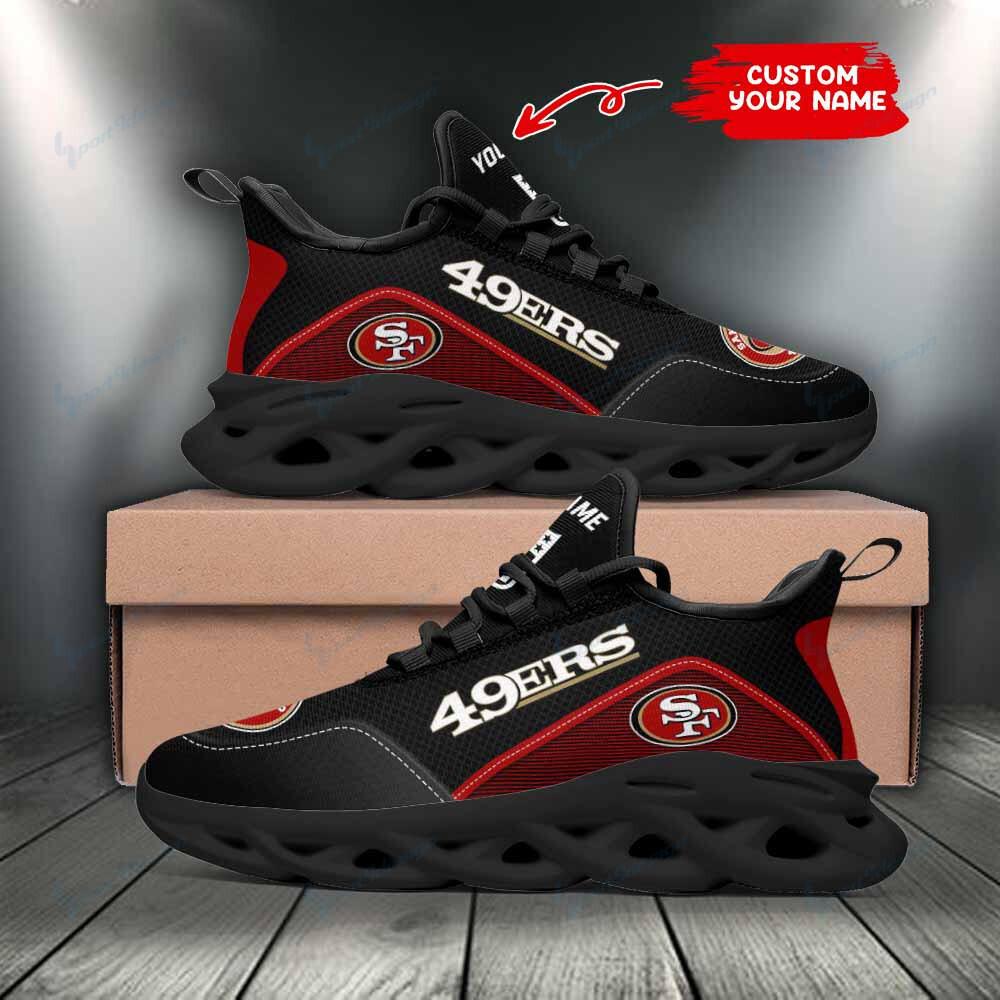 San Francisco 49ers Max Soul ShoesSneakers for Men And Women – NFL Football Fan Shoes, Team Sneakers - Image 3