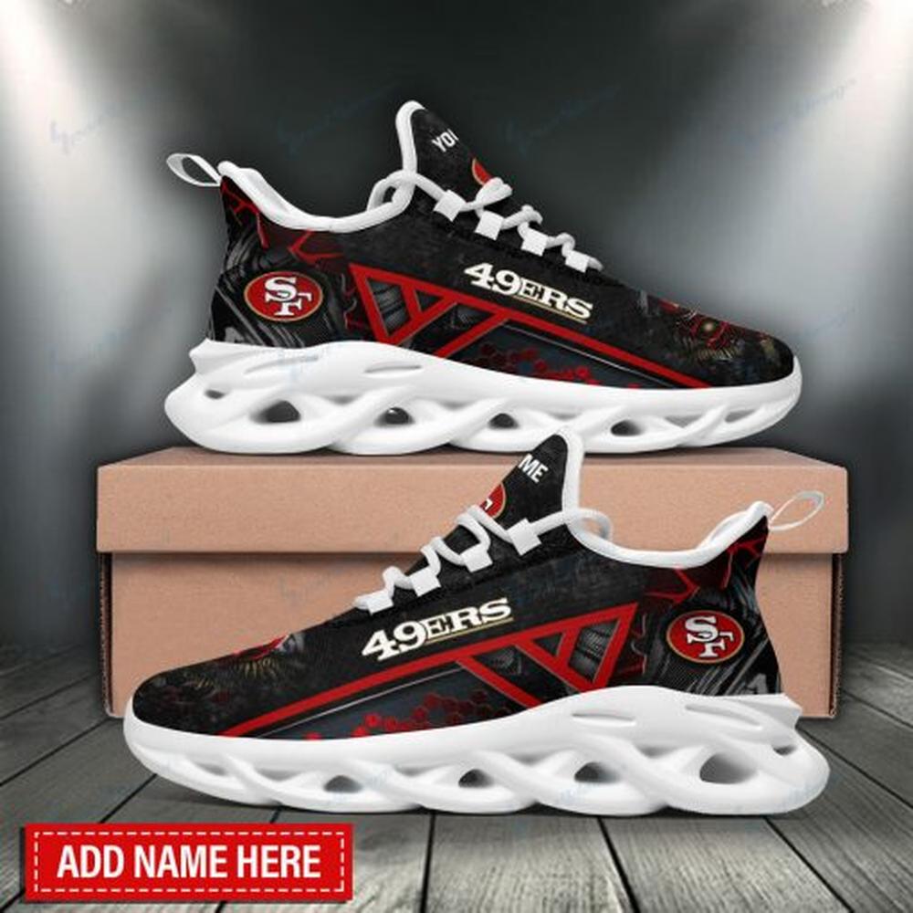 San Francisco 49ers Max Soul ShoesSneakers for Men And Women – NFL Football Fan Shoes, Team Sneakers - Image 5