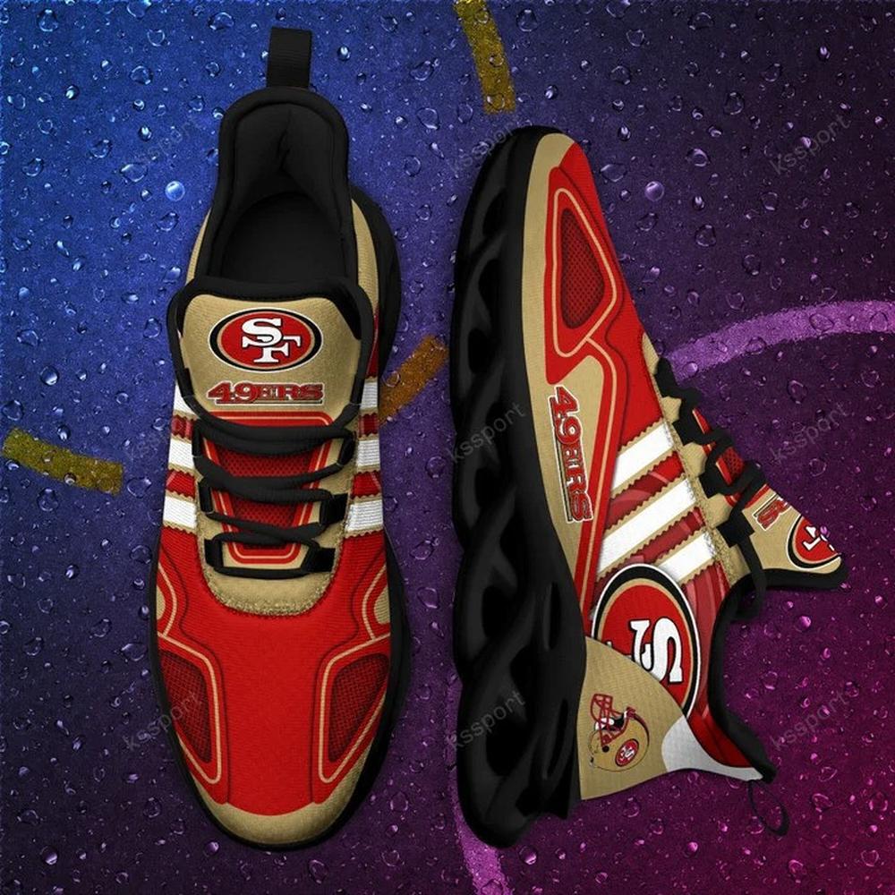 San Francisco 49ers Max Soul ShoesSneakers for Men And Women – NFL Football Fan Shoes, Team Sneakers - Image 4