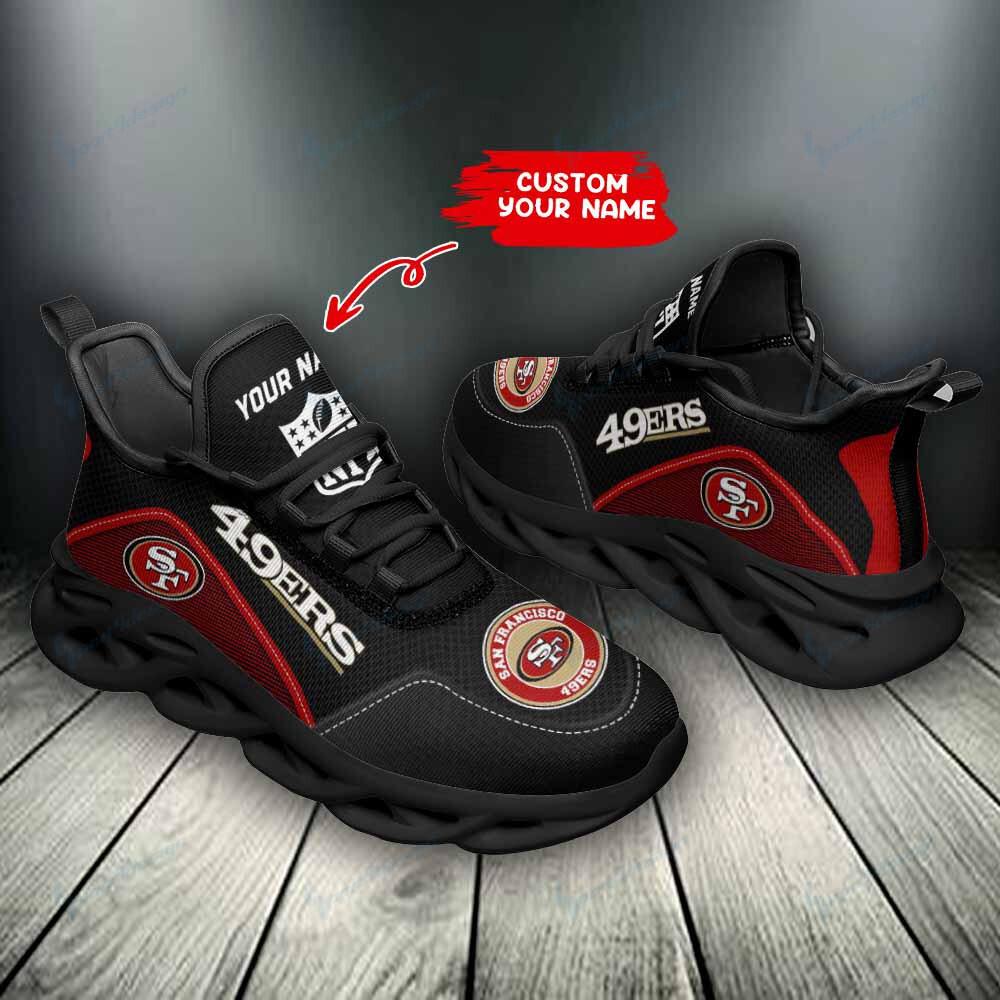 San Francisco 49ers Max Soul ShoesSneakers for Men And Women – NFL Football Fan Shoes, Team Sneakers - Image 4